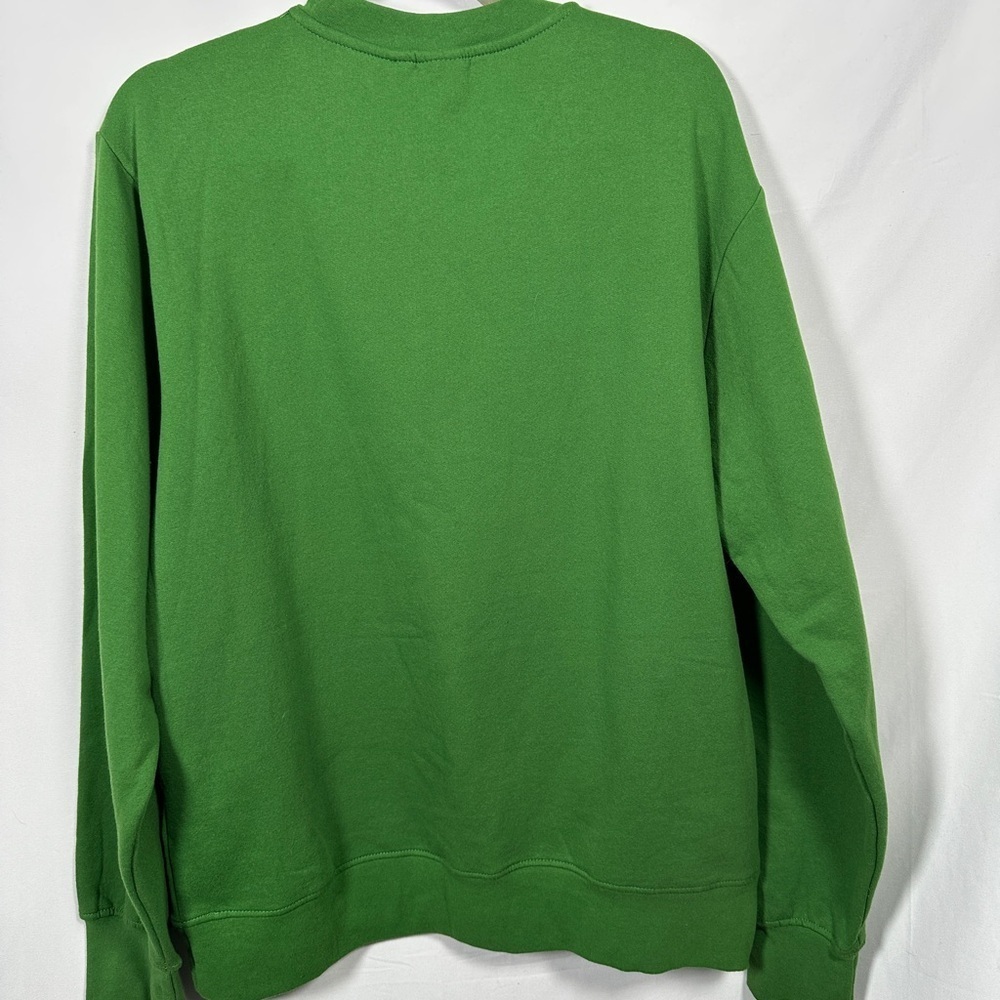 New Bluey festive sweatshirt cozy fleece jingle bell graphic adult medium green - Picture 10 of 11